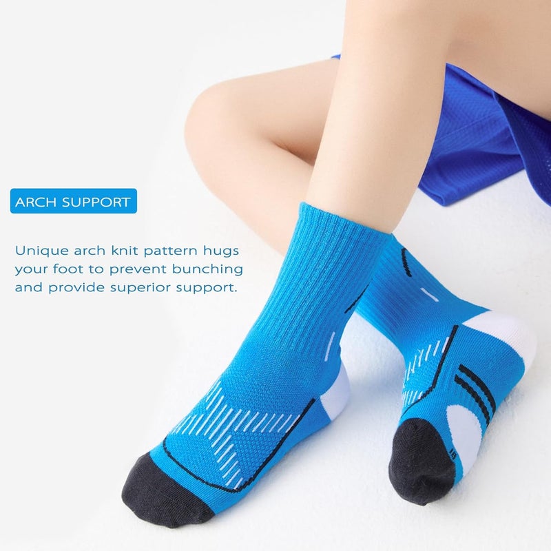 Zumou Boys Sock Basketball Athletic Kids Youth Sports Soccer Hiking Outdoor Crew Socks - Image 2